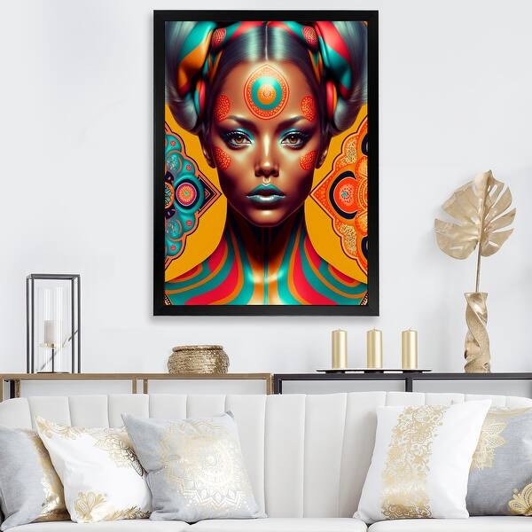 Designart "Retrofuturistic Contemporary Hipsters V" Woman Pop Art